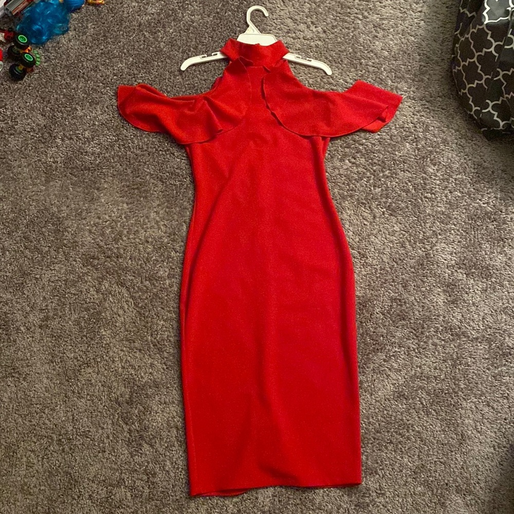 Sexy red dress from Europe.